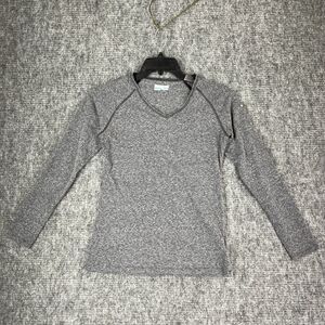 Columbia Shirt‎ Womens Extra Small Gray Long Sleeve Casual Athleisure V Neck